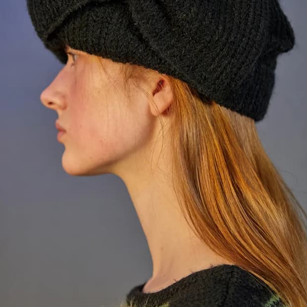 어썸니즈 터번 리본 햇 모자 비니 블랙