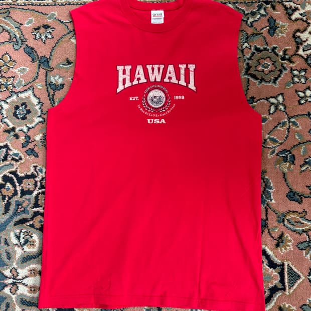 미국 빈티지 엔빌 HAWAII 나시