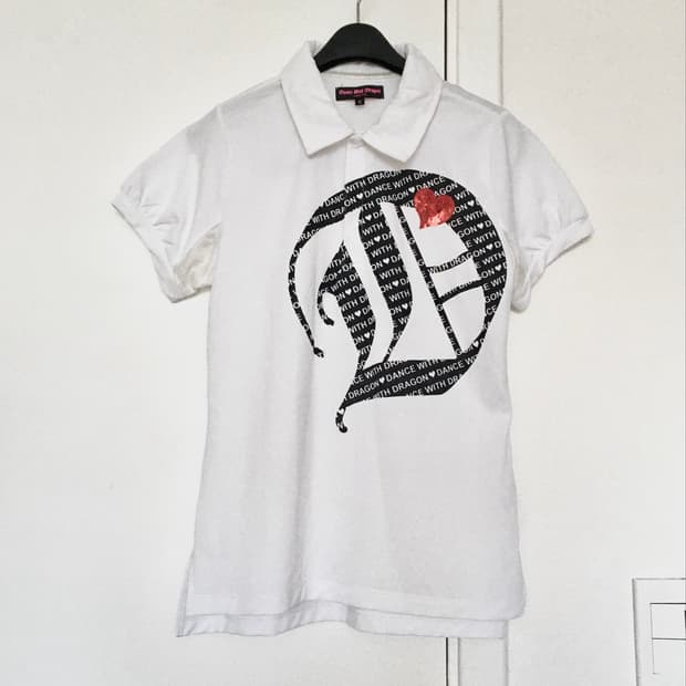 DANCE WITH DRAGON y2k Polo top
