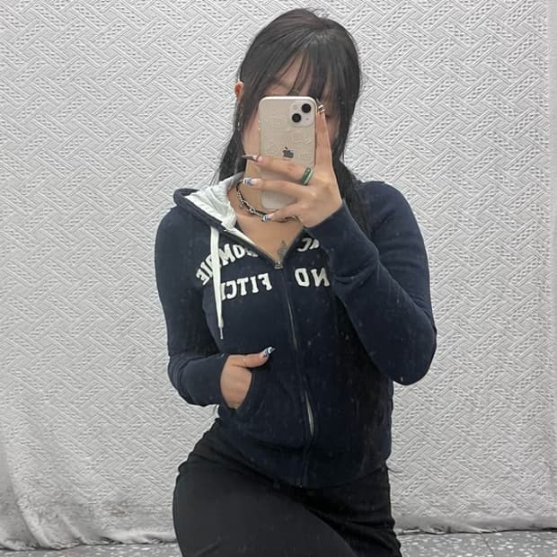 아베크롬비 올드스쿨 빈티지 슬림핏 후드집업 XS C07769