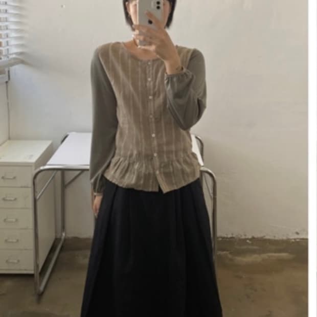 성수 브론즈윅 빈티지 스트라이프 블라우스