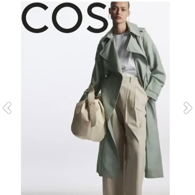 COS 코스 롱트렌치 린넨  코트  34 신형 리오셀