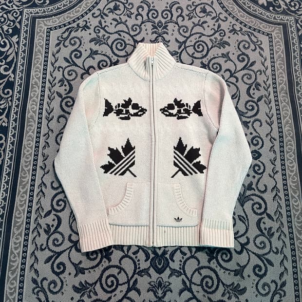100 아디다스 캐나다 코위찬 니트집업/W2707