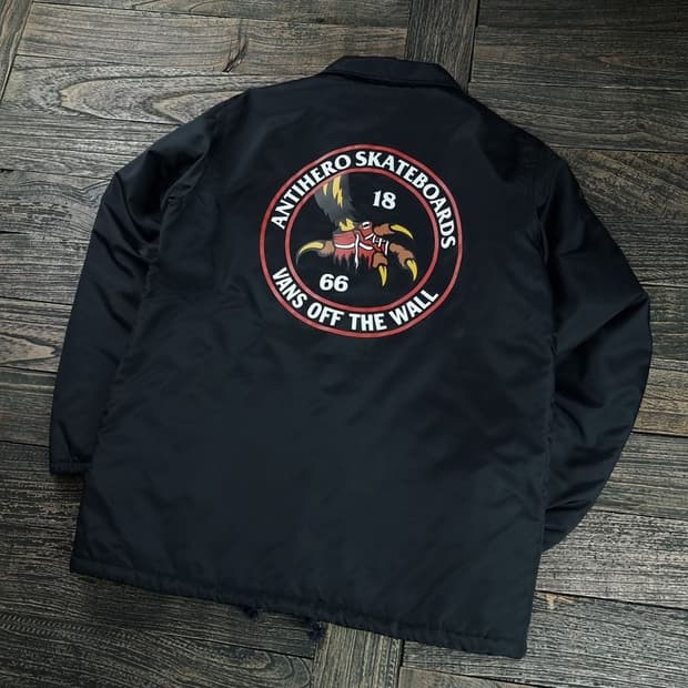 [반스] 그래픽 프린팅 코치 자켓 블랙 M18167