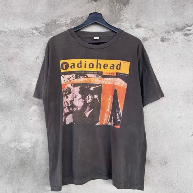 빈티지 90s Radiohead 티셔츠