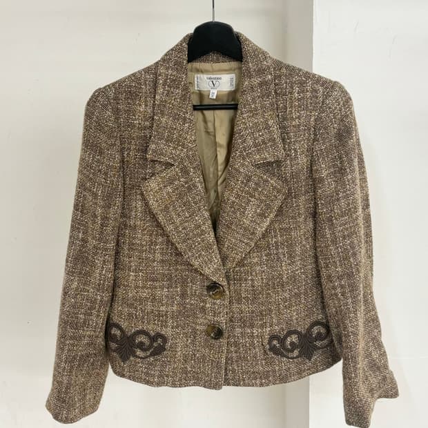 발렌티노 트위드 테일러드 재킷