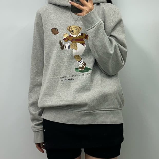 폴로 랄프로렌 베어 신형 그레이 후드티