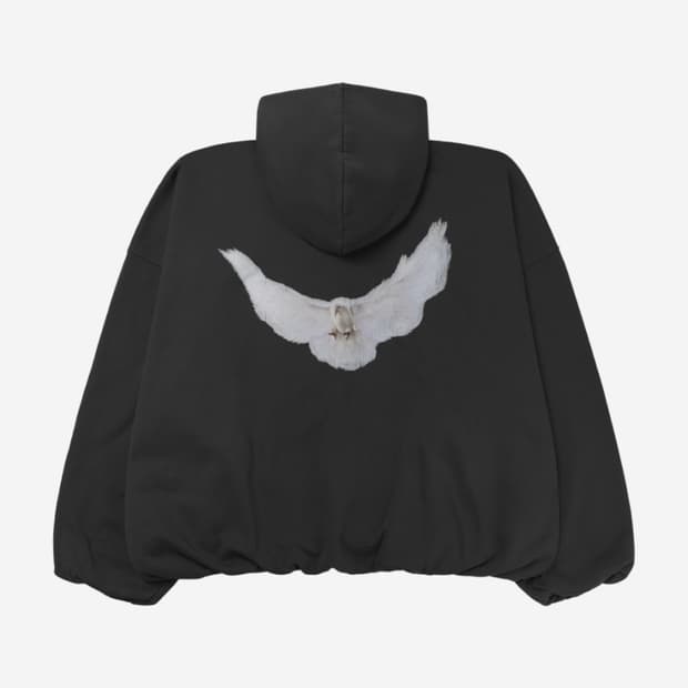 XXL 이지 갭 발렌시아가 도브 후드 블랙