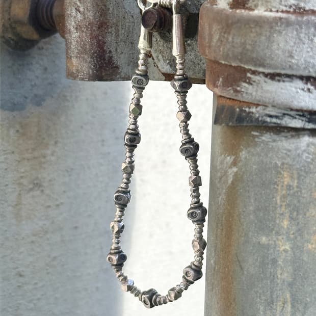 Karen Silver Artisan Beaded Bracelet