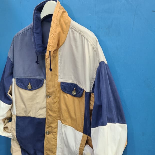 희귀 일본빈티지 패치워크 워크자켓 