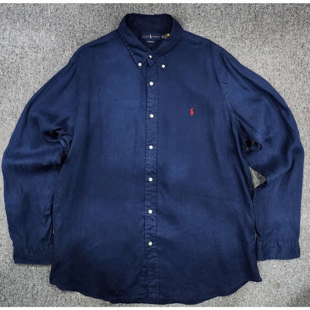 폴로 랄프로렌 클래식핏 린넨 네이비 셔츠 XXL