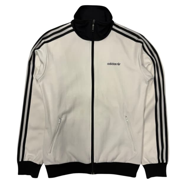 아디다스 베켄바우어 화이트 트랙탑 져지 M