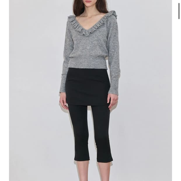 시눈 Lace Layered skirt pants