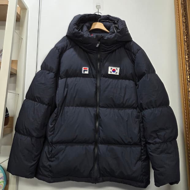 [M.05] 휠라 FILA 국대 KOREA 네이비 패딩 4XL