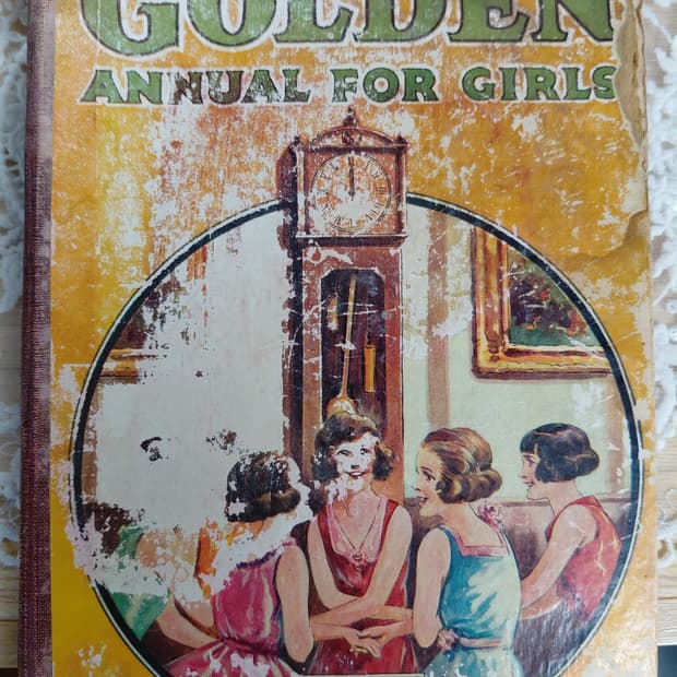 Antique )1933년 소녀 연감 앤틱북