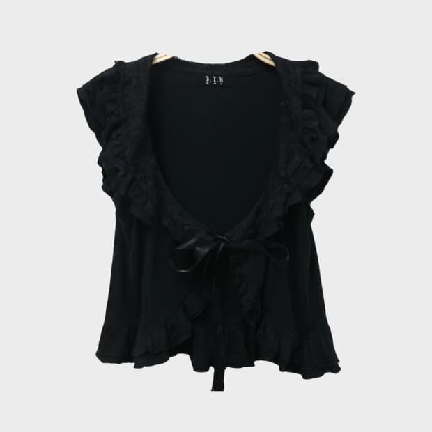 BLACK PEACE NOW 히메갸루 프릴 레이스 가디건 65938