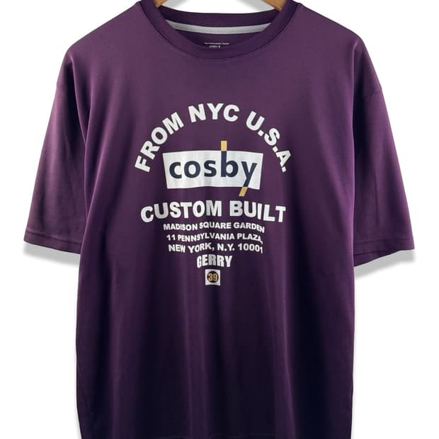 게리코스비 퍼플 메쉬 프린팅 반팔티2204