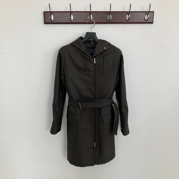 S MaxMara 막스마라 후드 벨트 코트