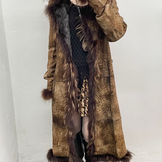 그런지페어리 라쿤 폭스 무스탕 퍼자켓