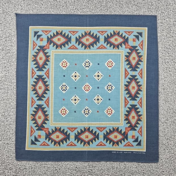 U.S.A 아즈텍 나바호 문양 패턴 반다나 ( 52X52 )/ 10665