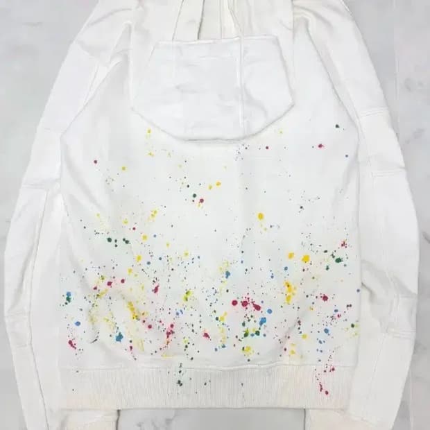 꼼데가르송 페인트 후드티 100