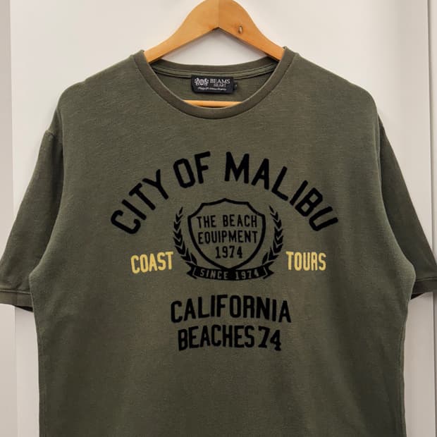 BEAMS 빔즈 하트 CITY OF MALIBU 스웻 티셔츠 (L)  