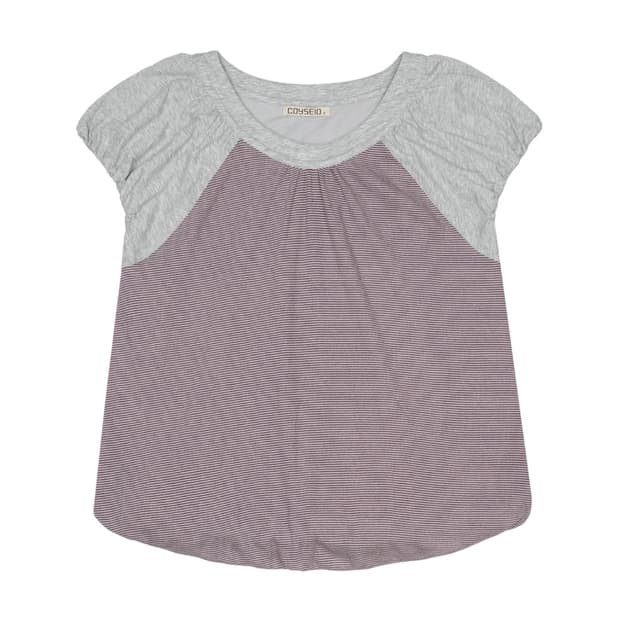 코이세이오 PUFF SHIRRING T-SHIRT MELANGE GREY