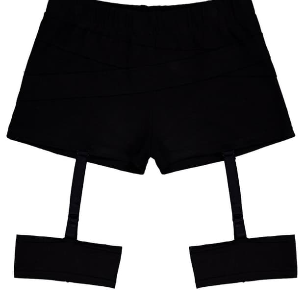 오스하이 가터쇼츠 블랙