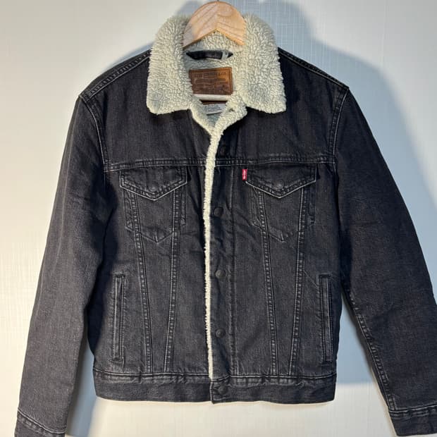 00s 리바이스 흑청 쉐르파자켓 빈티지 데님자켓 
