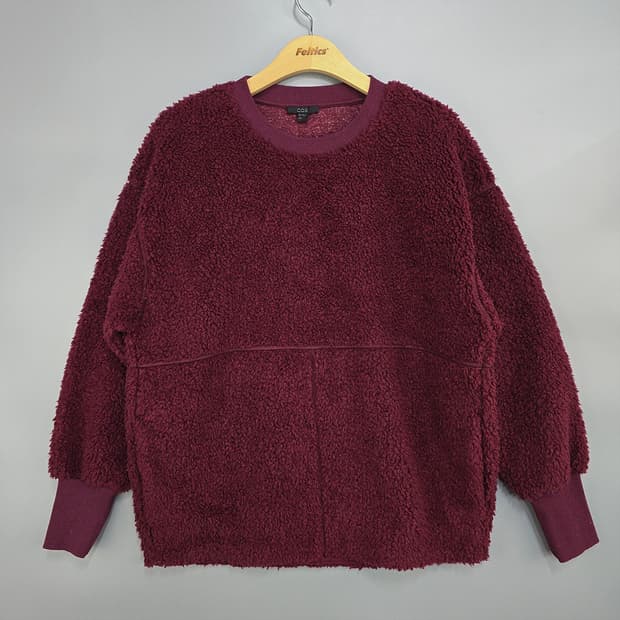 코스(COS) 보아플리스 크루넥 버건디 XS/S