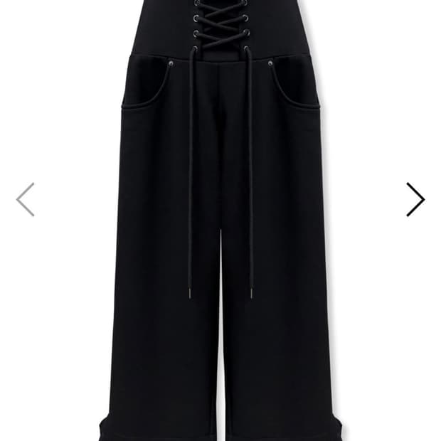 0104 공일공사 레이스업 스웻팬츠 블랙