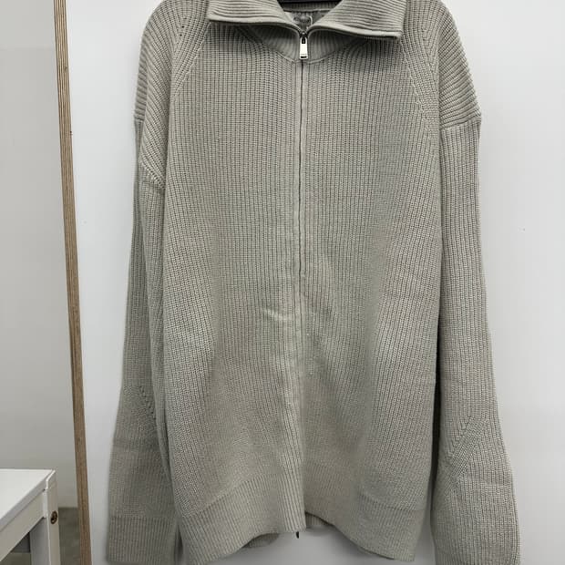 키뮤어 풀집업 워셔블 하찌니트(아이보리)