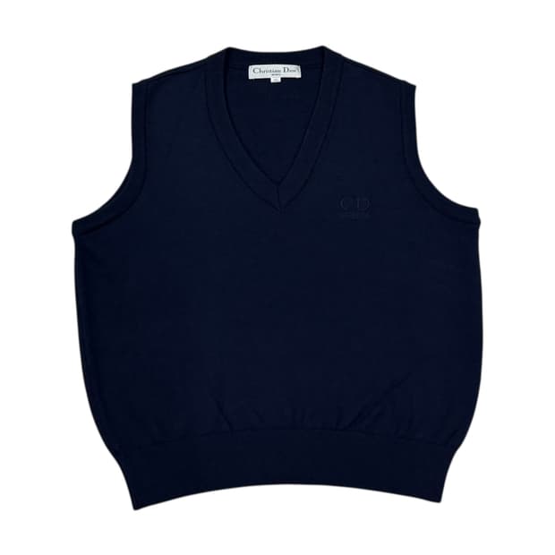 크리스찬 디올 스포츠 모 니트 조끼 베스트 네이비 90