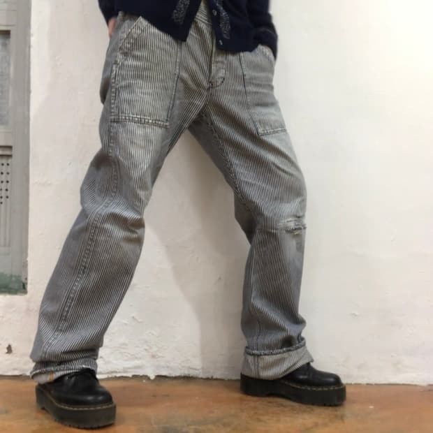 Japanese Brand 히코리 스트라이프 팬츠 / 40 사이즈