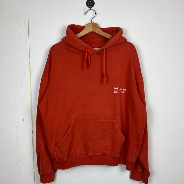 inch_inch_inch 오렌지 빽 자수 후드티 SIZE 1