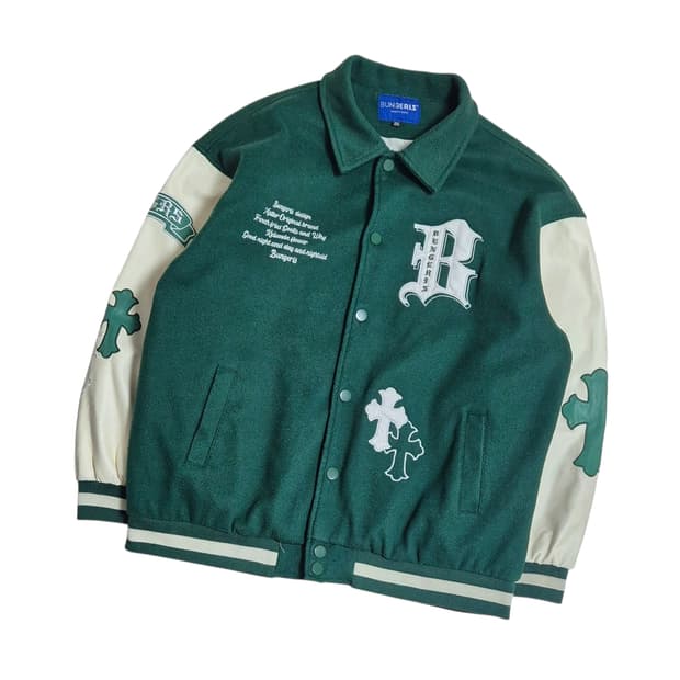 Vintage 바시티 자켓