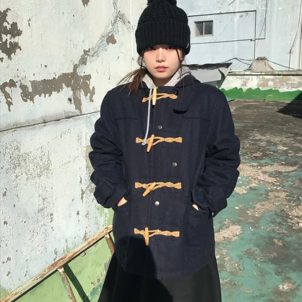 블랙 폼폼 비니