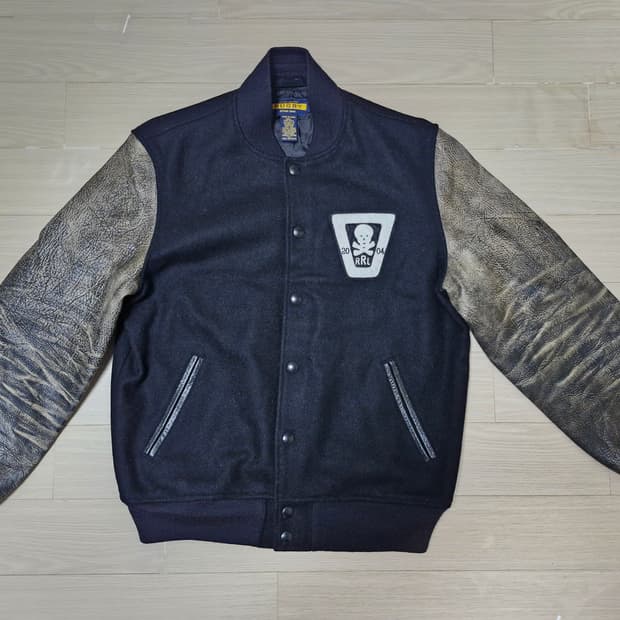 [100~105] 폴로 럭비 랄프로렌 레더 바시티 자켓