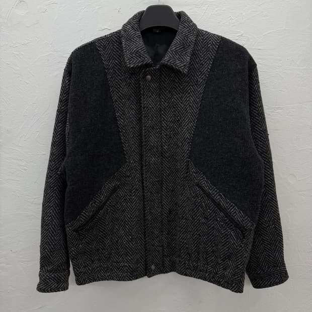 JPN 해링본 패널 울 자켓