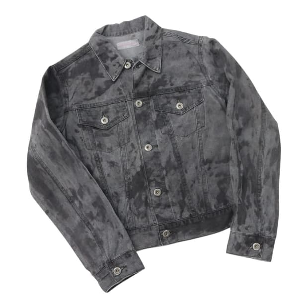 드레싱룸(DRESSING ROOM) 빈티지 워싱 블랙 데님 자켓