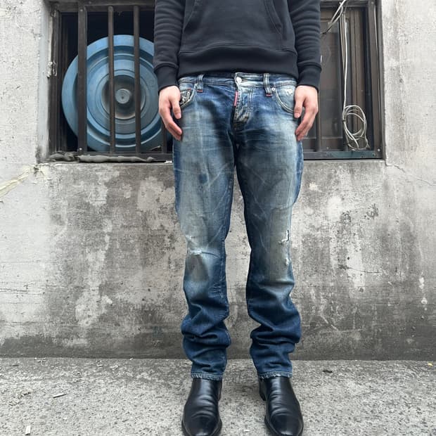 디스퀘어드2 디스트로이드 워싱 데님 팬츠