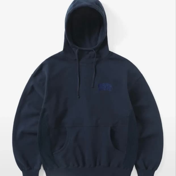 디스이즈네버댓 Paneled Hoodie Navy M