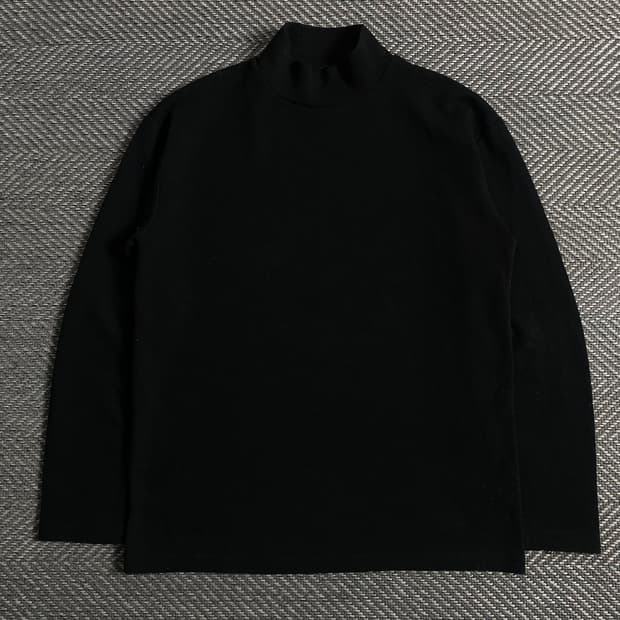 피앤콤마 머슬핏 미니멀 니트 블랙o 3646