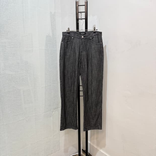 토피 얇은 흑청데님 흑청바지 여름청바지 4591