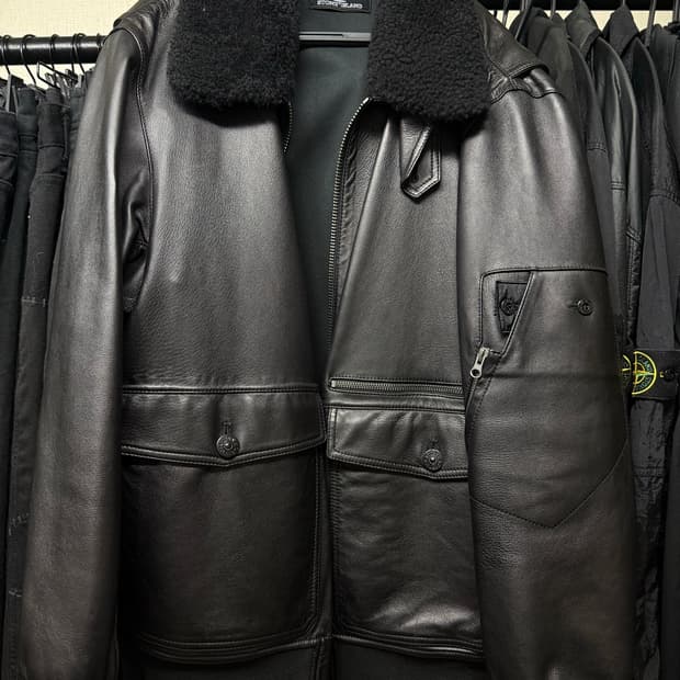 스톤아일랜드 aw2014 쉐도우프로젝트 A-1 무스탕 레더자켓
