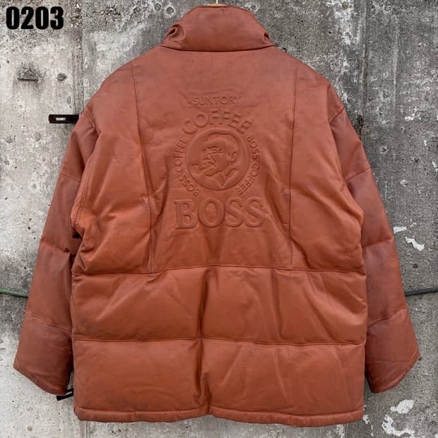 SUNTORY BOSS COFFEE 10주년 기념 레더자켓 M 0203
