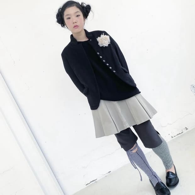 샵페어리 padded vintage button jacket