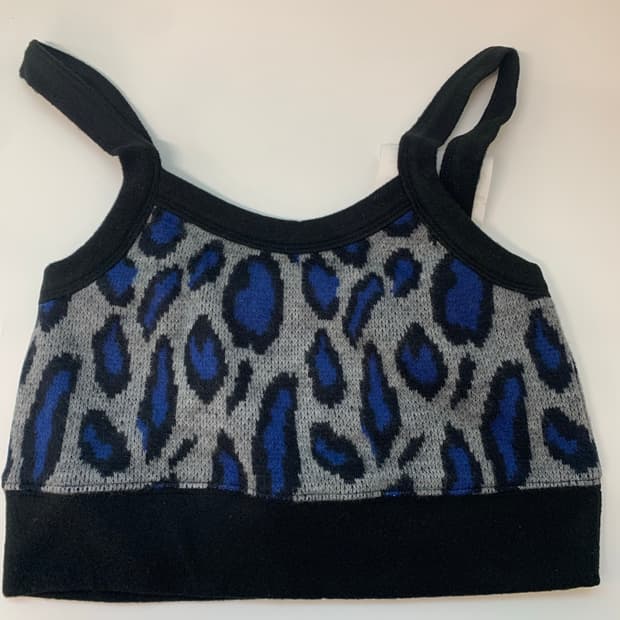 LUV IS TRUE LEOPARD SLEEVELESS TOP