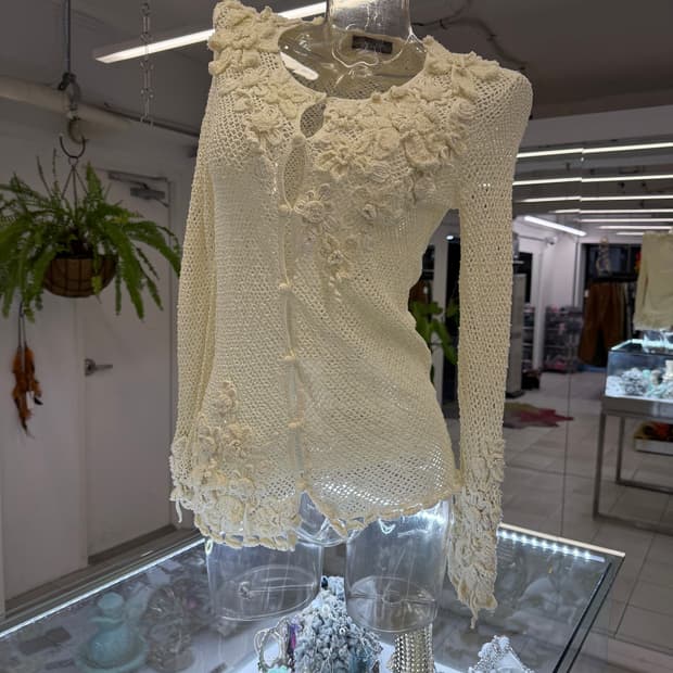 hand made croshe cardigan