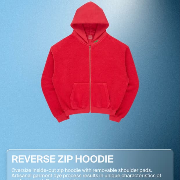 Skylrk REVERSE ZIP HOODIE APPLE XL